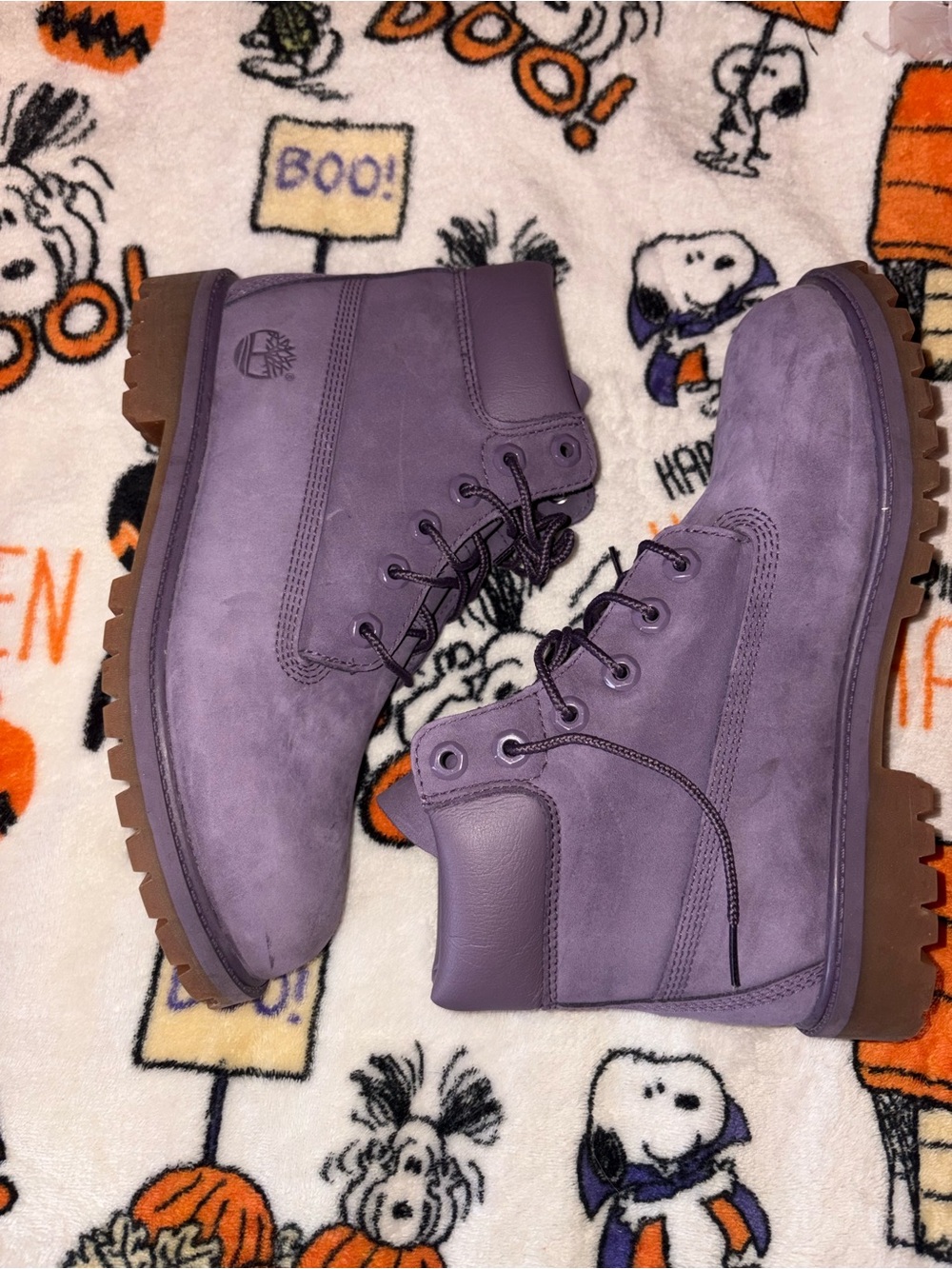Timberland Women's Lavender Nubuck Lace-Up Boots
